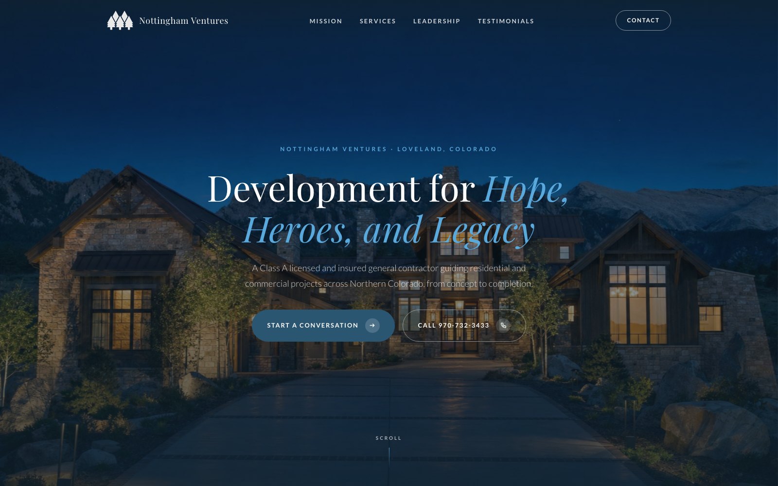 The new Nottingham Ventures homepage concept