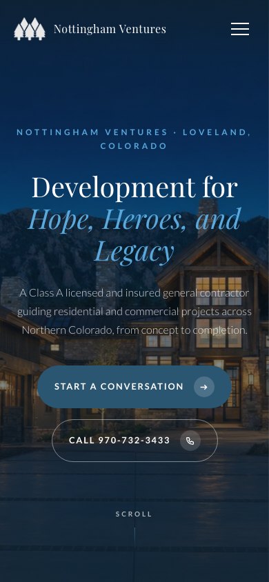 The new homepage on a phone